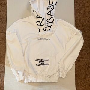 Elisabetta Franchi White Hoodie with Logo